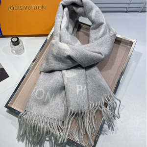 ルイ・ヴィトン Louis Vuitton 女性用マフラー 45*180cm 高級なカシミヤ グレ