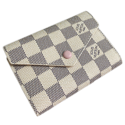 ルイ・ヴィトン LOUIS VUITTON 三つ折り短財布 ミニ財布 N41938 ダミエ ホワ