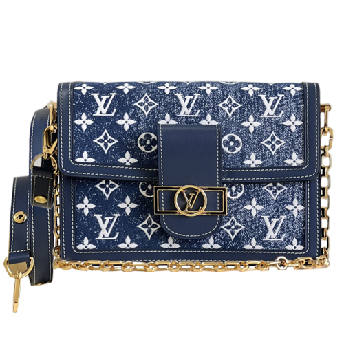 Louis Vuitton ショルダー ドーフィーヌ MM M59631 デニム ブルー